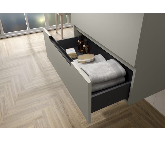 Conjunto mueble de baño Salgar Leni con lavabo sobre encimera Detalle 12