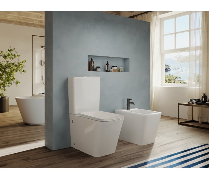 Inodoro compacto Rimless de Bruntec Square Principal 0