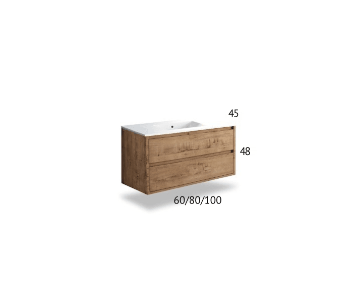 Conjunto mueble de baño moderno Bruntec Boston Croquis 9