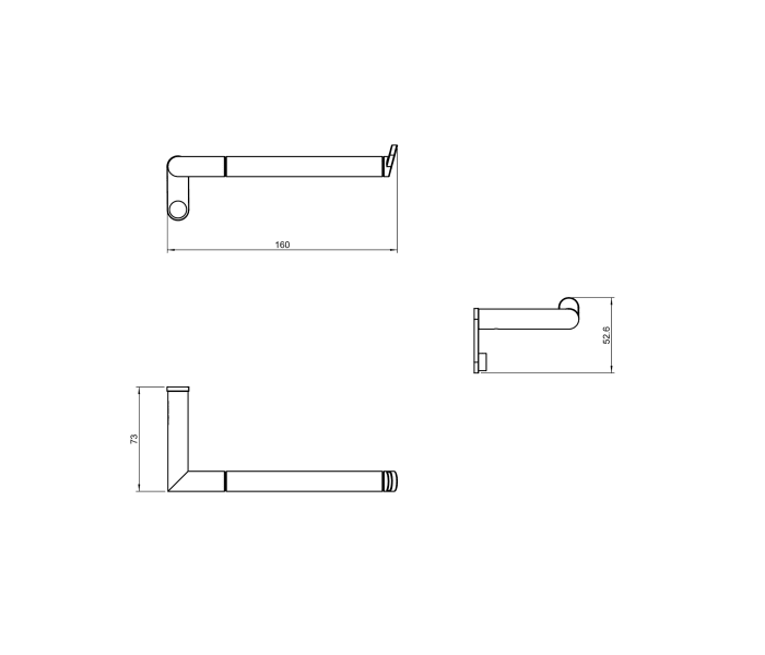 Portarrollos de baño Cosmic Micra Croquis 4