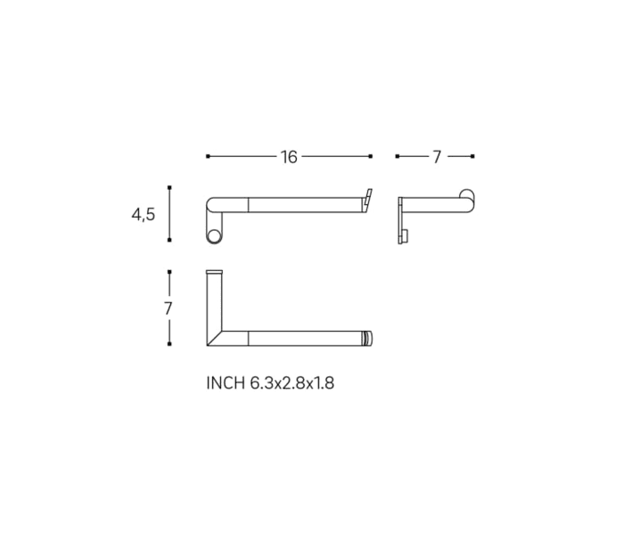 Portarrollos de baño Cosmic Micra Croquis 7