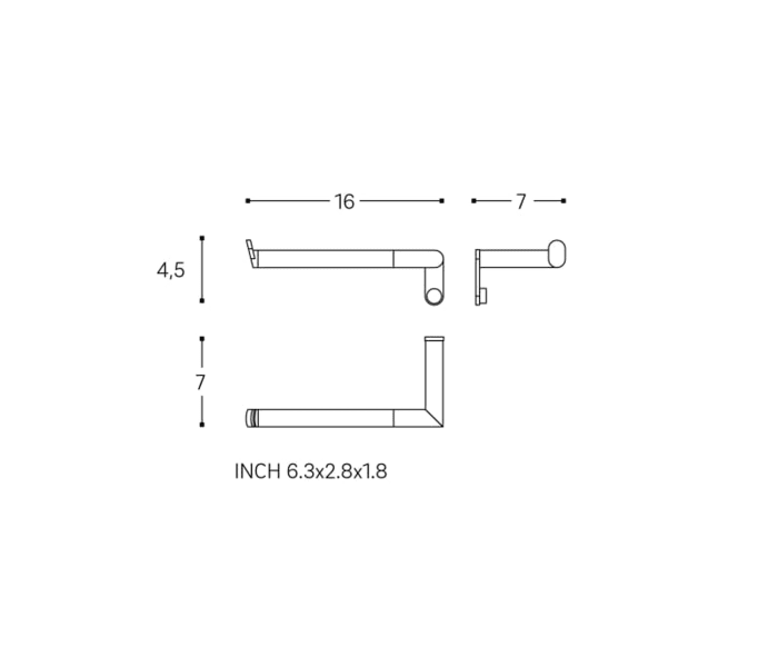 Portarrollos de baño Cosmic Micra Croquis 6