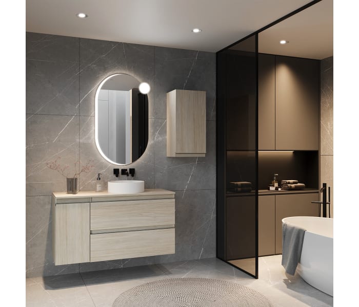 Mueble de baño con encimera de madera Bruntec Vilma Principal 3