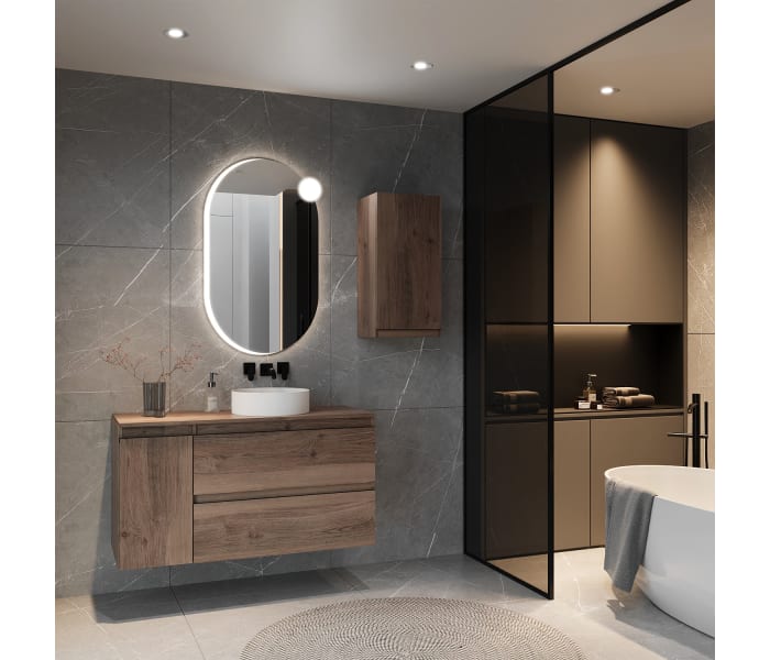 Mueble de baño con encimera de madera Bruntec Vilma Principal 0