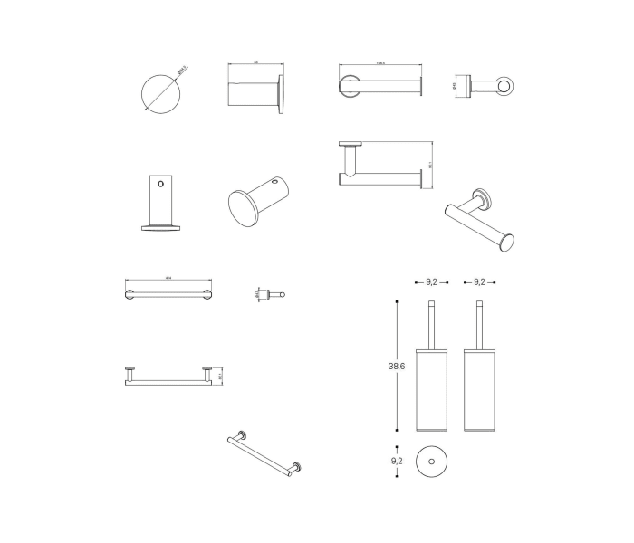 Conjunto de accesorios de baño Cosmic Architect de atornillar Inox brillo /  Todomueblesdebaño [2024]