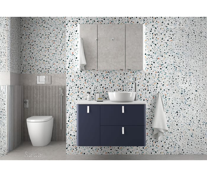 Mueble de baño con encimera solid surface Salgar Uniiq Principal 14