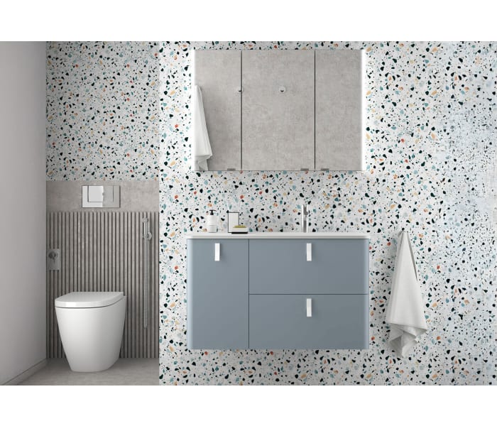 Mueble de baño con encimera solid surface Salgar Uniiq Principal 17