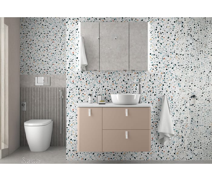 Mueble de baño con encimera solid surface Salgar Uniiq Principal 13