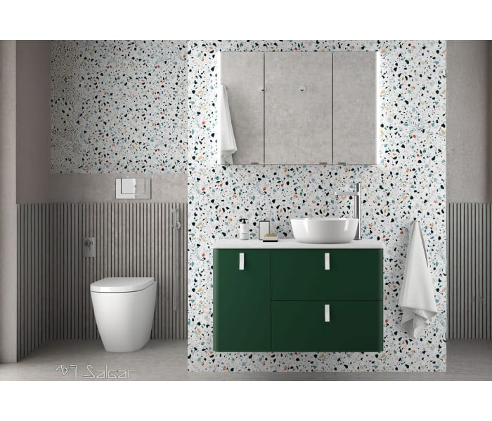 Mueble de baño con encimera solid surface Salgar Uniiq Principal 15