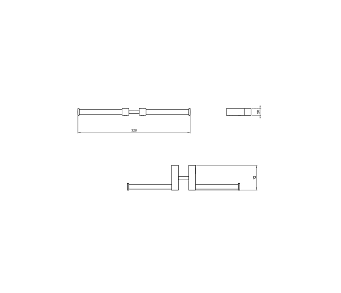 Portarrollos de baño Cosmic Metric Croquis 1