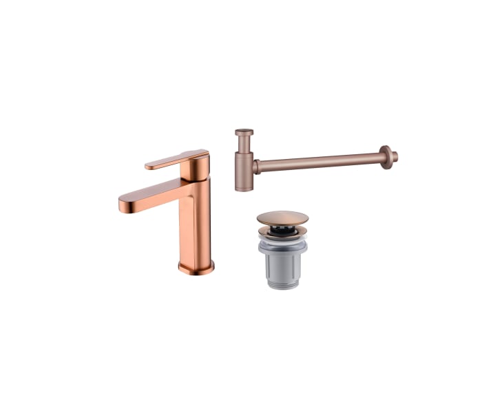 Pack Grifo de lavabo Roma + Válvula click-clack + Sifón Imex Principal 3