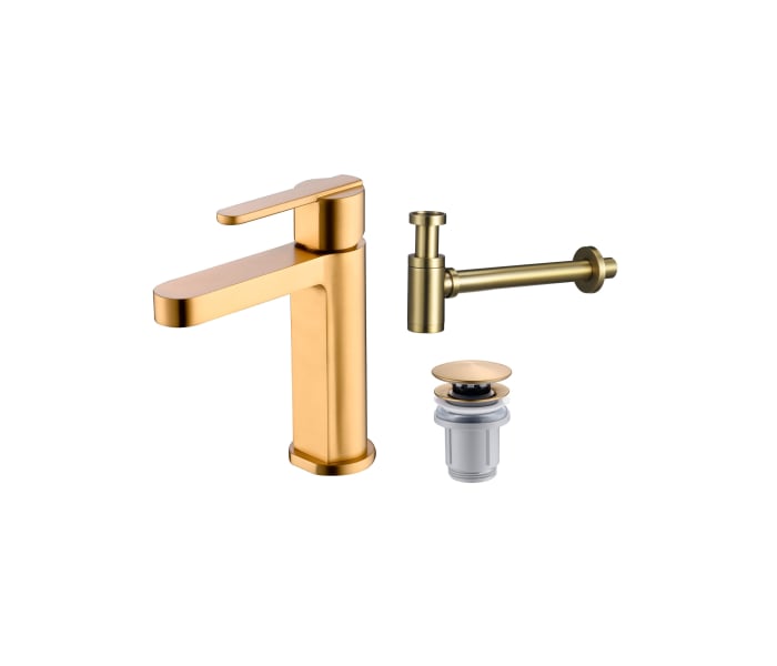 Pack Grifo de lavabo Roma + Válvula click-clack + Sifón Imex Principal 2