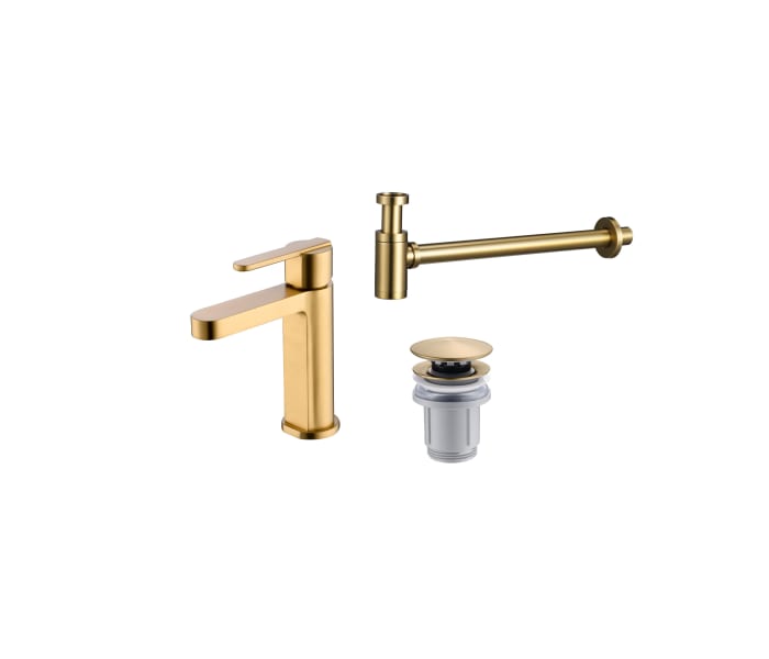 Pack Grifo de lavabo Roma + Válvula click-clack + Sifón Imex Principal 2