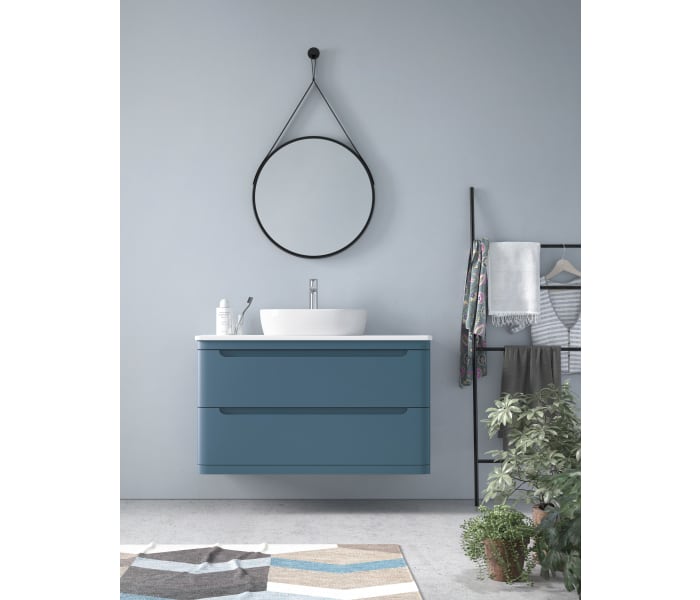 Mueble de baño con encimera de piedra compacta Avila Dos Loop Principal 0