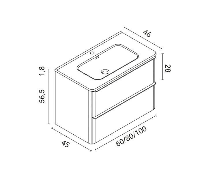 Conjunto mueble de baño Royo Dai Croquis 8