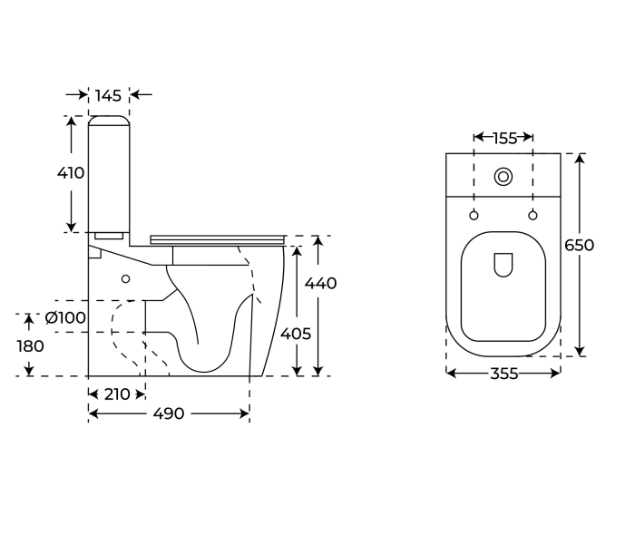Inodoro compacto Fossil Natura Atlas Croquis 7