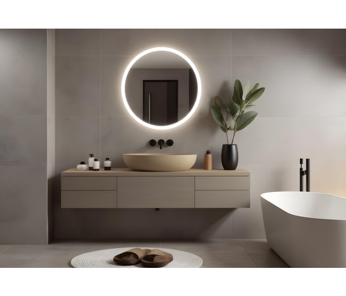 Espejo de baño con luz LED Bruntec Moon Ambiente 2