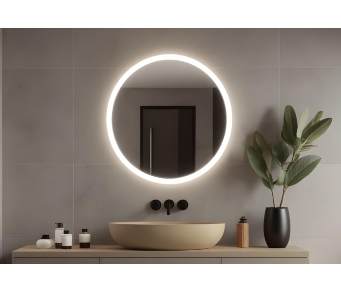 Espejo de baño con luz LED Bruntec Moon Principal 0