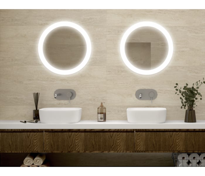 Espejo de baño con luz LED Bruntec Moon Principal 2