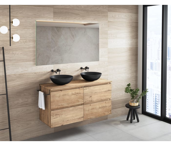 Mueble de baño con encimera de madera Bruntec Roma Principal 0