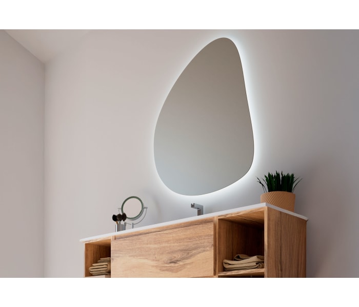 Espejo de baño con luz LED Bruntec Stone Detalle 1