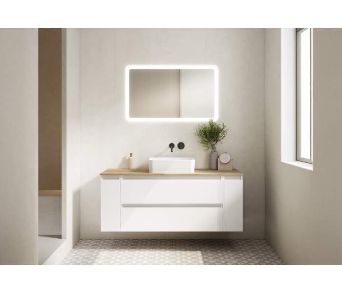 Mueble de baño con encimera Hidrofuga roble costa Viso Box Principal 0