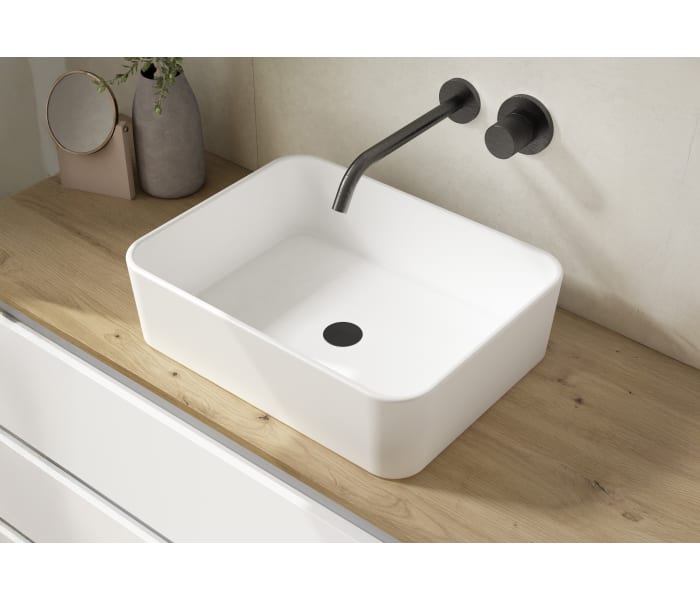 Mueble de baño con encimera Hidrofuga roble costa Viso Box Detalle 1
