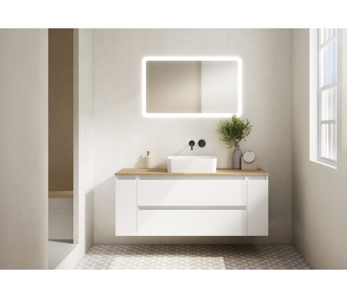 Mueble de baño con encimera Hidrofuga roble costa Visobath Box Principal 0