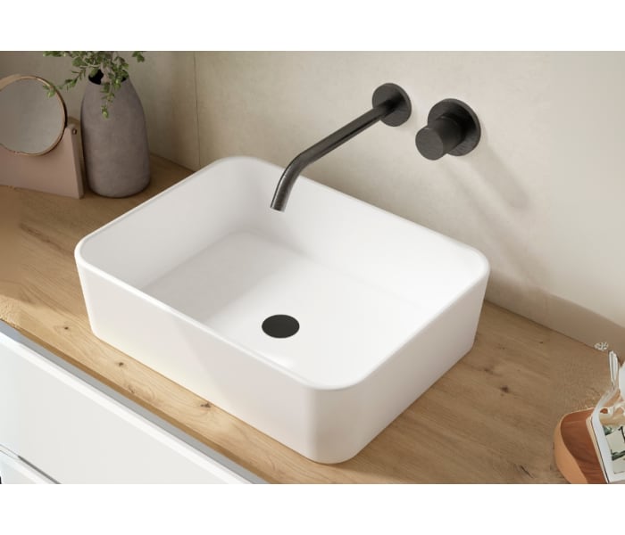 Mueble de baño con encimera Hidrofuga roble costa Visobath Box Detalle 1