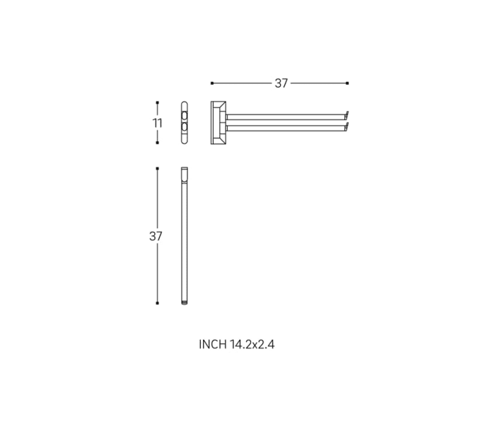 Toallero de baño Cosmic Micra Croquis 2