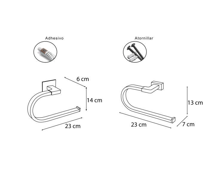 Toallero de baño Mediterránea del baño Link/Top Croquis 4