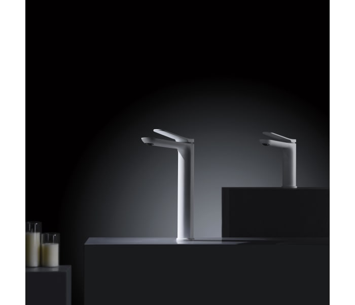 ▷ Grifo Olimpo lavabo caño alto negro【Imex】- TheBath