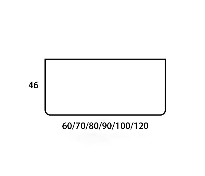 Mueble de baño con encimera de DMF Compatech Visobath Granada Croquis 14
