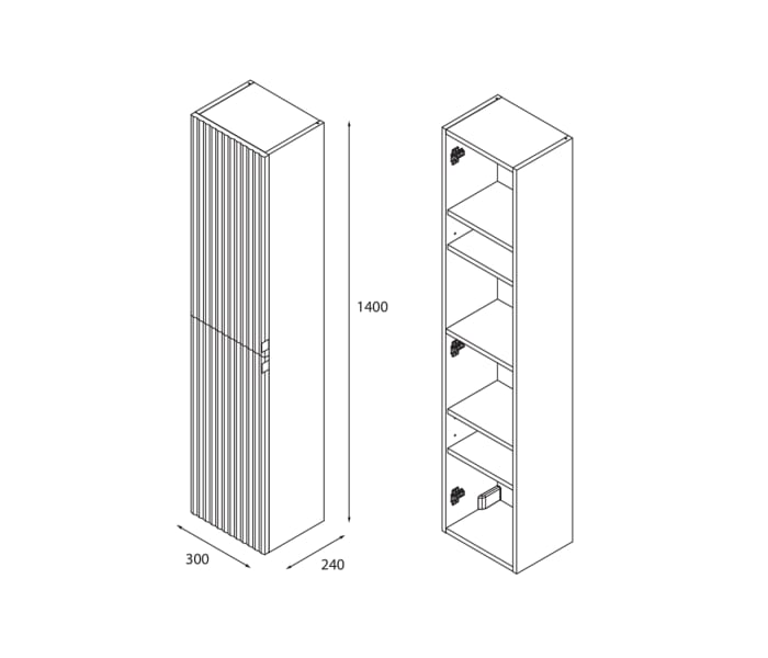 Columna de baño Salgar Kira Croquis 11