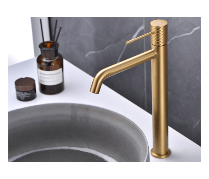 Pack Grifo de lavabo caño alto Imex Génova + Válvula click-clack Ambiente 8