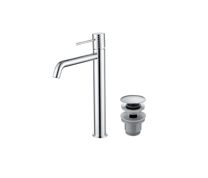 Pack Grifo de lavabo caño alto Imex Génova + Válvula click-clack Principal 0
