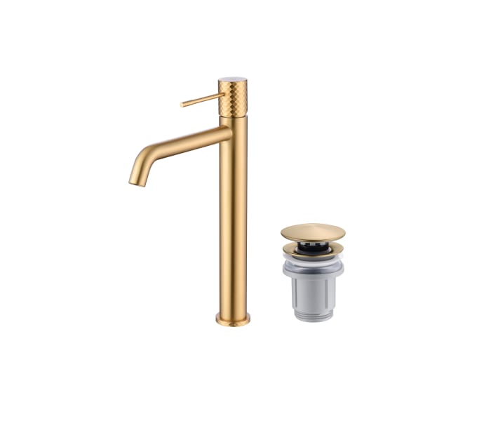 Pack Grifo de lavabo caño alto Imex Génova + Válvula click-clack Principal 2