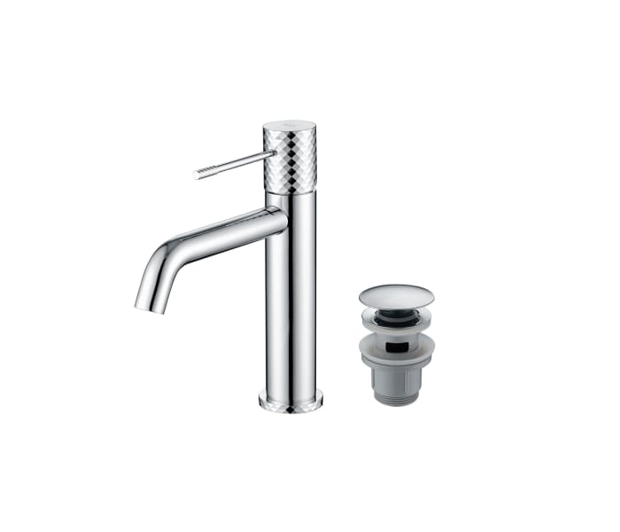 Pack Grifo de lavabo caño alto Imex Génova + Válvula click-clack Principal 0