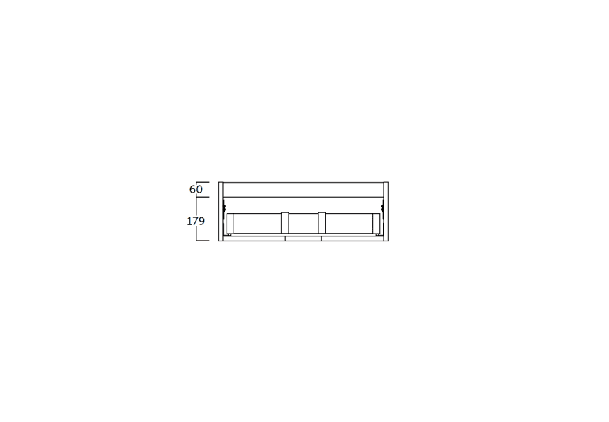 Mueble de baño con encimera de madera Coycama Landes Croquis 5
