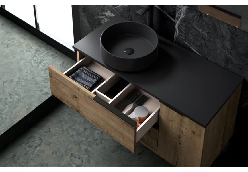 Mueble de baño con encimera de madera Bruntec Coban Detalle 5