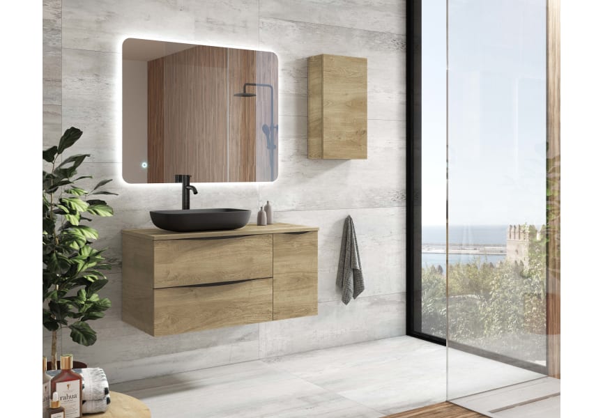 Mueble de baño con encimera de madera Coycama Landes Principal 0