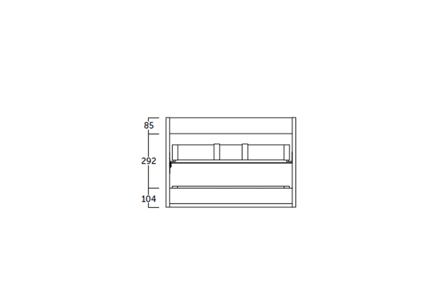 Mueble de baño con encimera de madera Coycama Landes Croquis 8