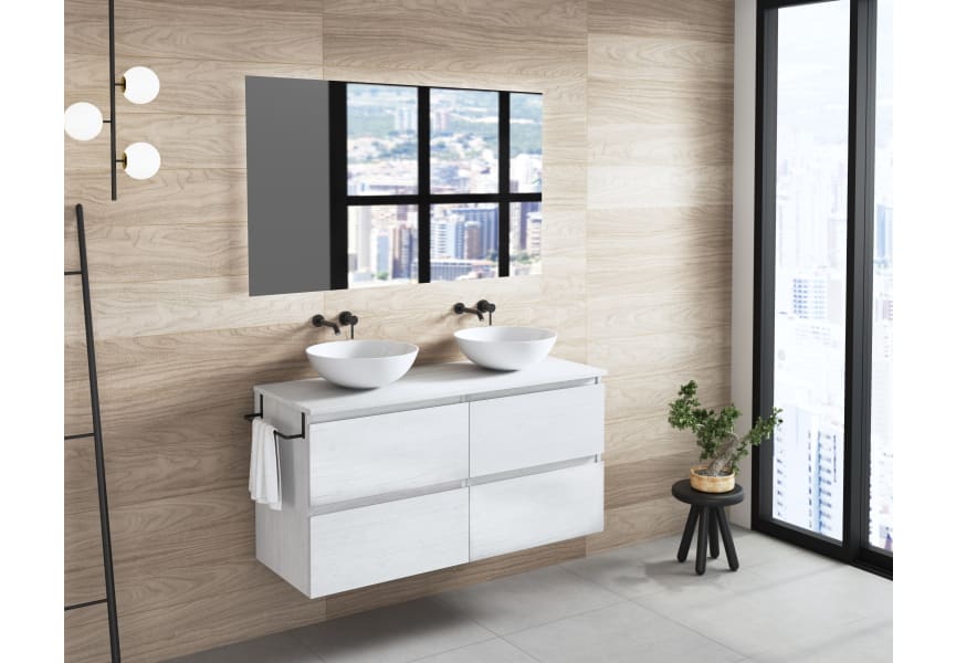 Mueble de baño con encimera de madera Bruntec Roma Principal 1
