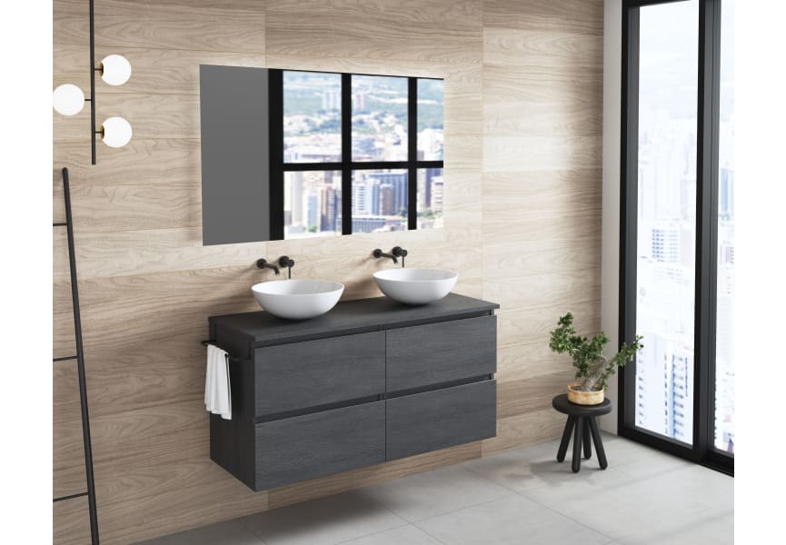 Mueble de baño con encimera de madera Bruntec Roma Principal 2