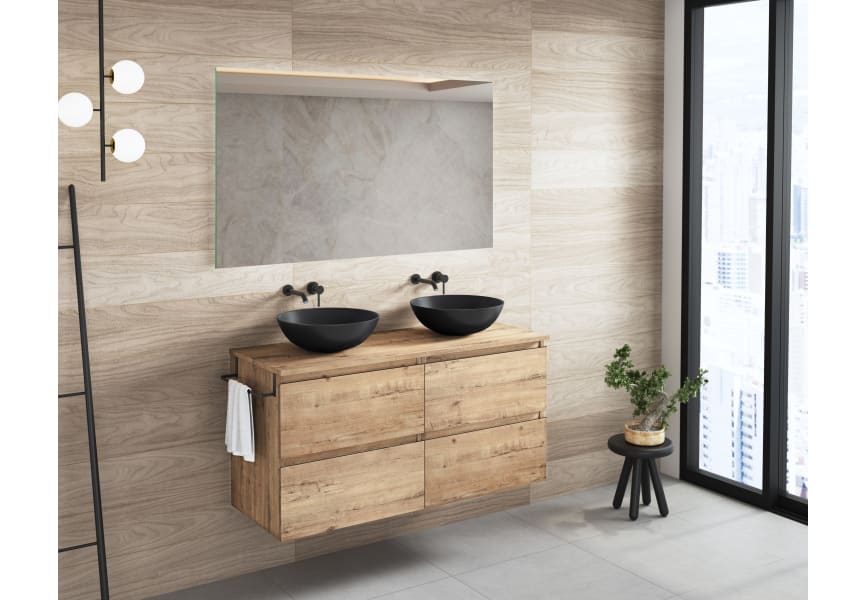 Mueble de baño con encimera de madera Bruntec Roma Principal 5