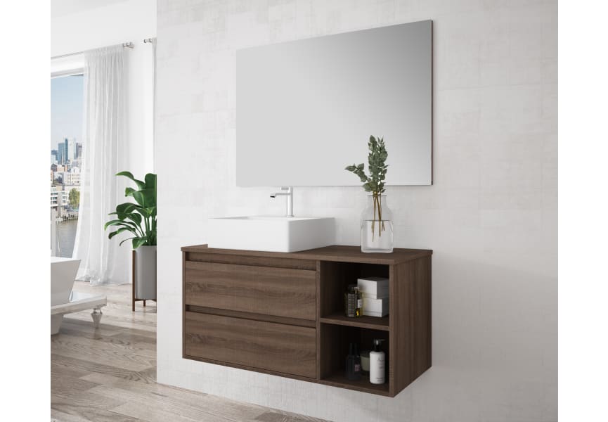 Mueble de baño con encimera de madera Bruntec Atlanta Principal 4
