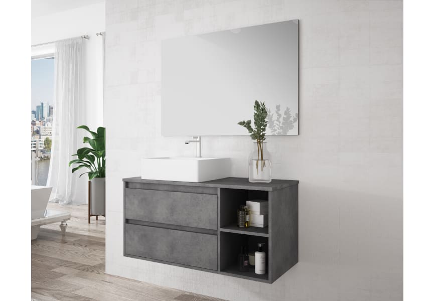 Mueble de baño con encimera de madera Bruntec Atlanta Principal 1