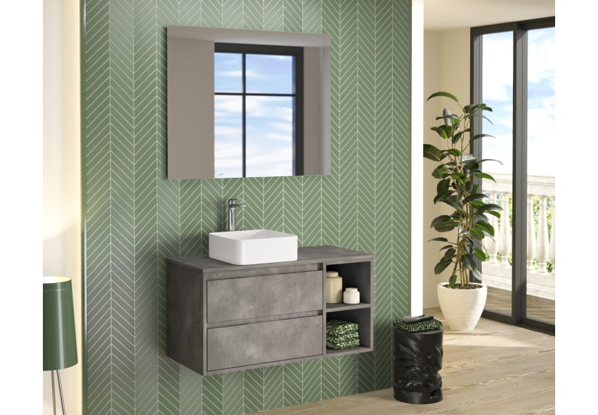 Mueble de baño con encimera de madera Bruntec Atlanta Principal 7