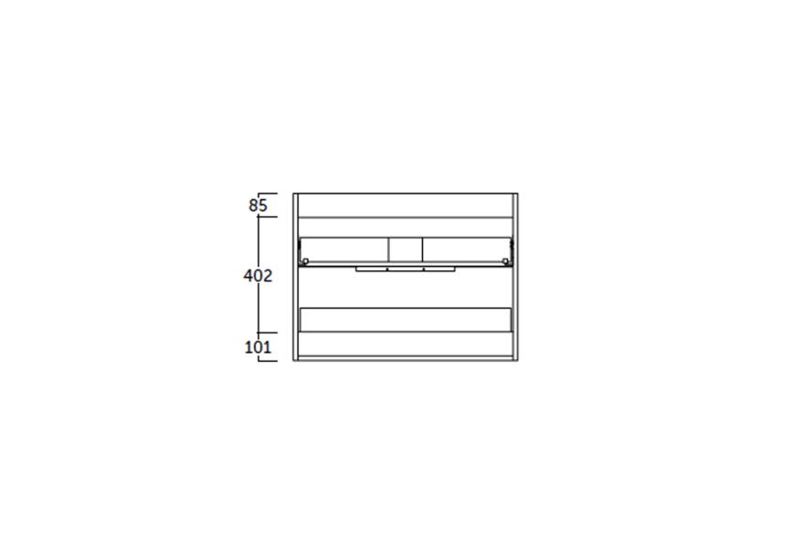 Mueble de baño Coycama Galsaky Croquis 8