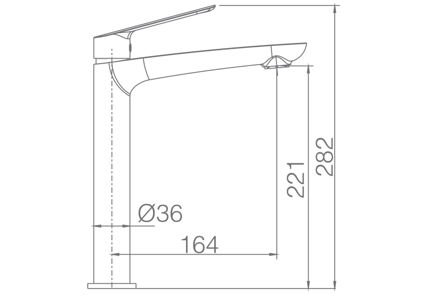 Grifo de lavabo Imex Luxor Croquis 3